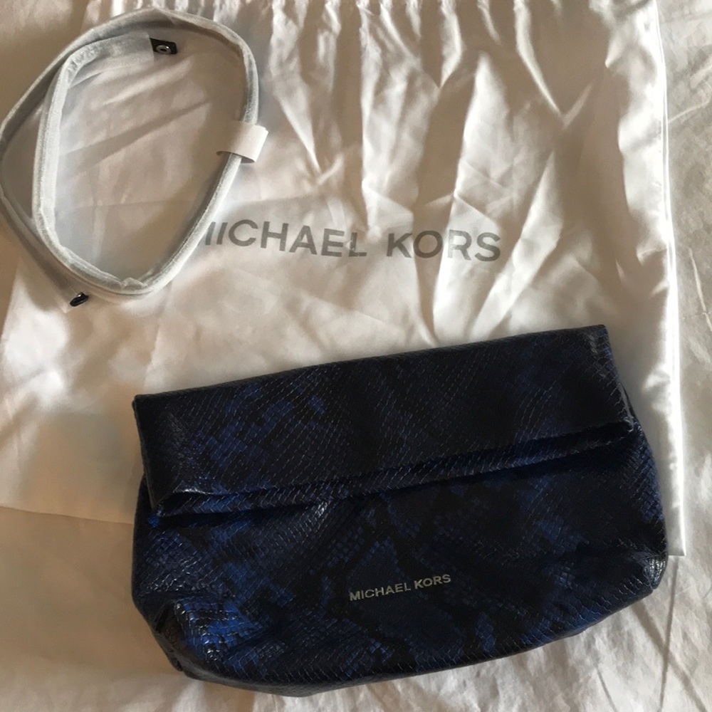 Snake skin clutch